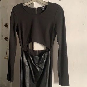 Black knee length dress